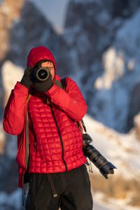 zimowe fotografowanie, strój fotografa krajobrazu